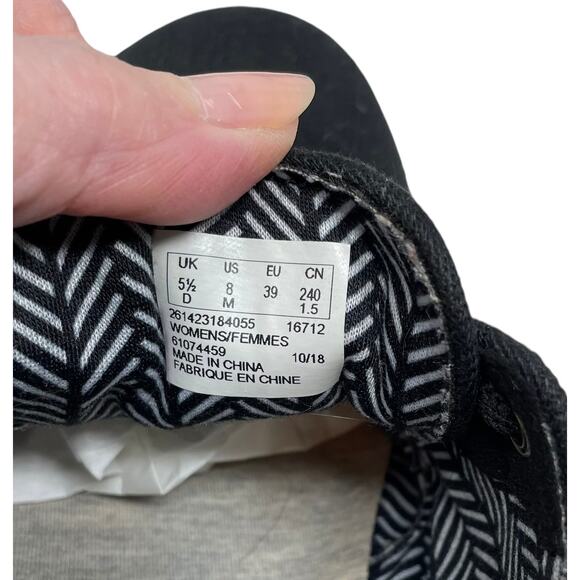 Cloudsteppers by Clark’s Glow Lace Sneakers Women’s Size 8 Black Canvas Comfort - Picture 6 of 10